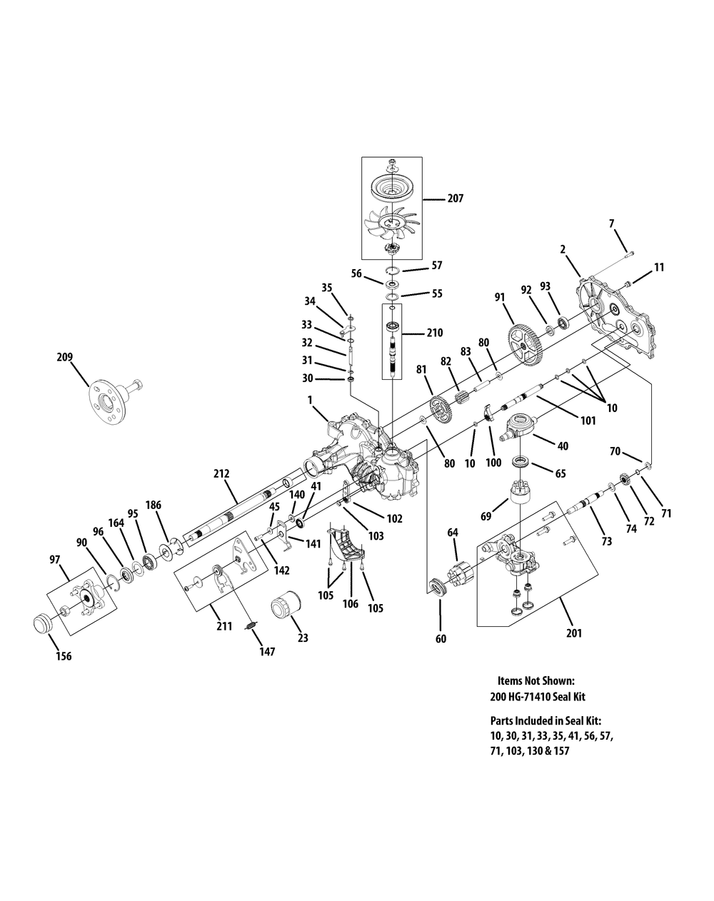 Transmission Rh 618-06021b Diagram and Parts List for Z-FORCEL48 (17CSDALB009-17CSDALB010)(2015) Cub Cadet Lawn Tractor